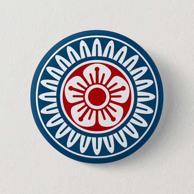 Mahjong Tile 1 Cylinder Ehee_Loco Only-01 6 Cm Round Badge (Front)