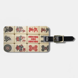 Mahjong tiles luggage tag