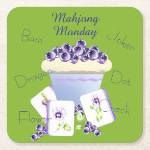 Mahjong Tiles Paper Coaster