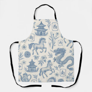Mahjong Toile - Year of the Horse Apron