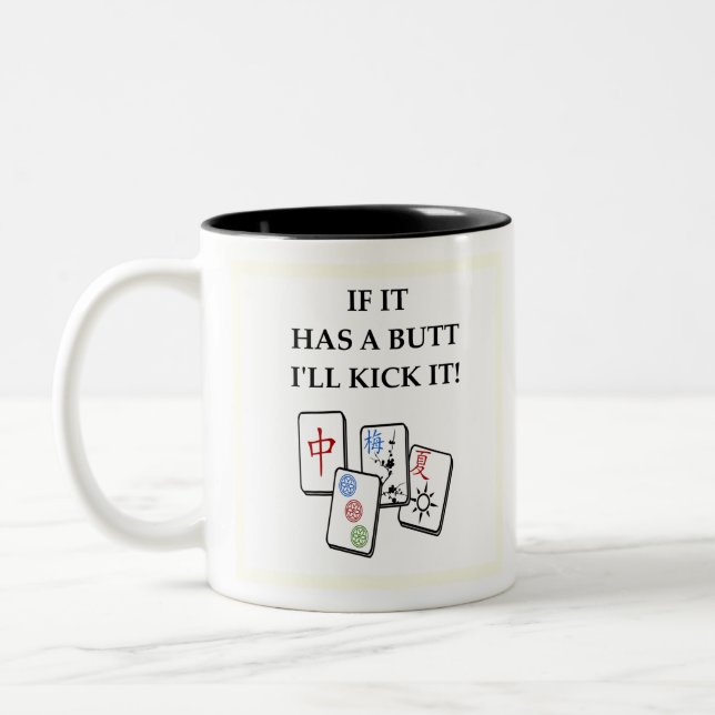 mahjong Two-Tone coffee mug (Left)