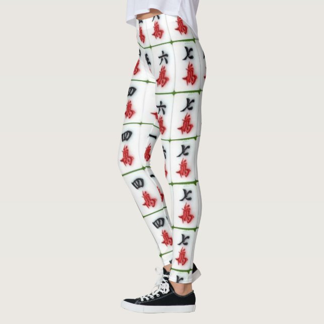 Mahjong White Leggings  (Left)