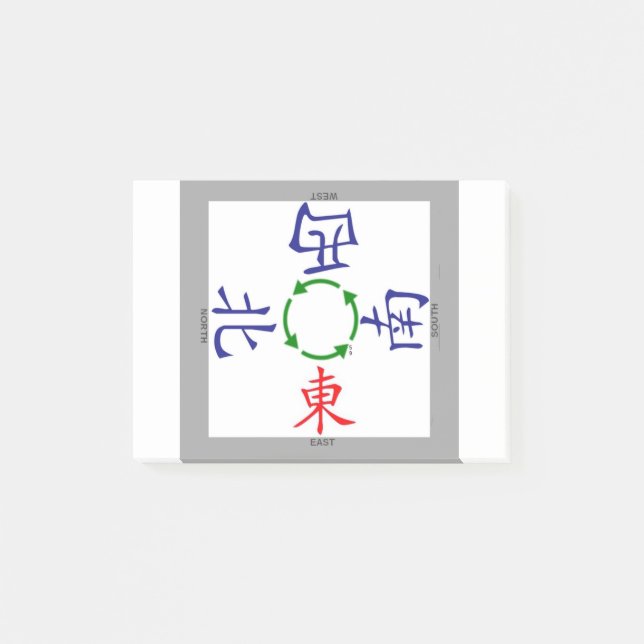 mahjong winds  indicator post-it notes (Front)