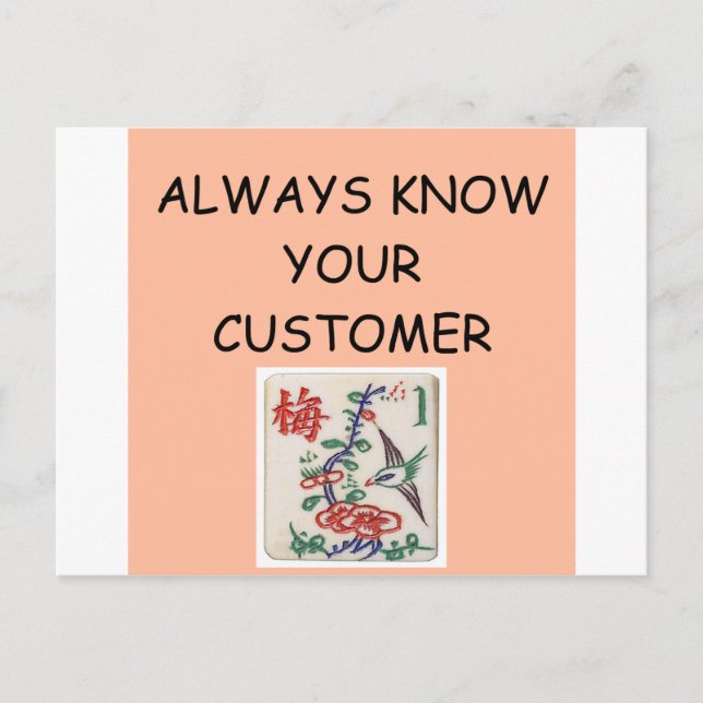 MAHJONG winner Postcard (Front)