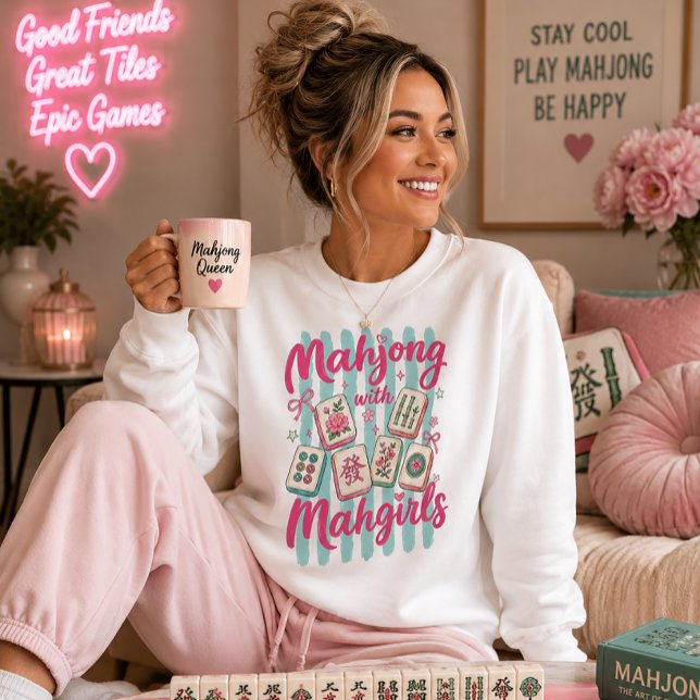 Mahjong with Mahgirls Sweatshirt (Creator Uploaded)