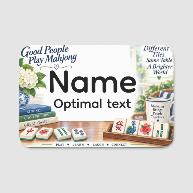 Mahjongg Name Tag (Front)