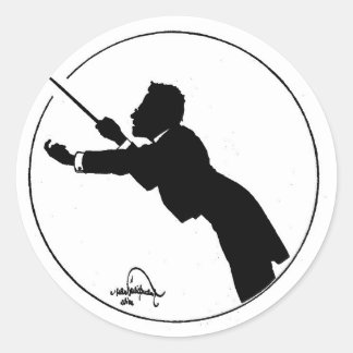 Mahler Conducting Classic Round Sticker