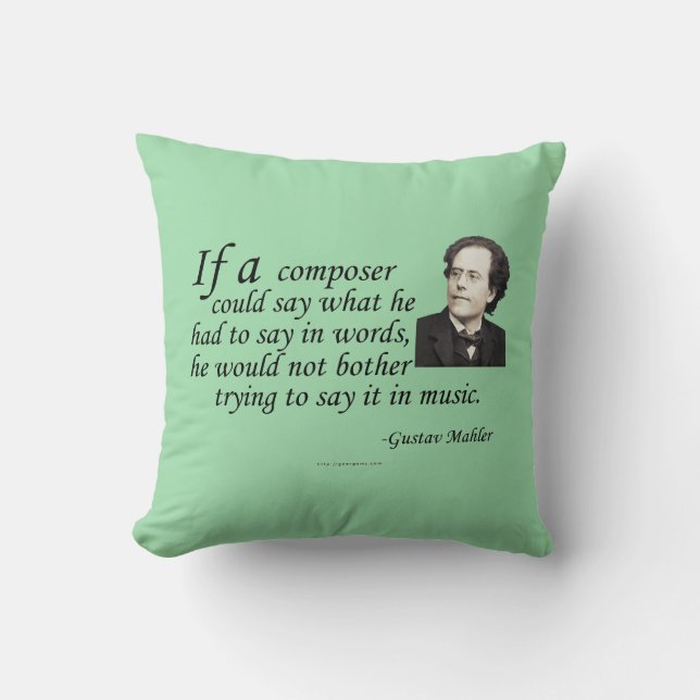 Mahler on Composing Cushion (Front)