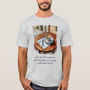 Mahmoud Darwish Coffee Quote أشعار محمود درويش T-Shirt