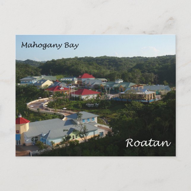 Mahogany Bay, Roatan Postcard (Front)
