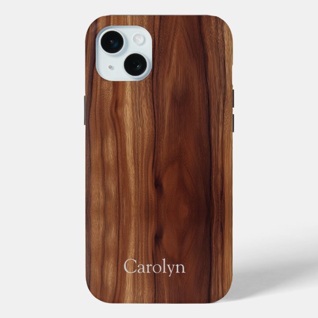 Mahogany Faux Woodgrain Customise Case-Mate iPhone Case (Back)