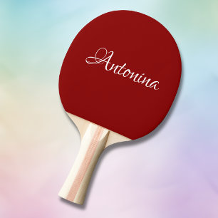 Mahogany Modern Name   Trendy Minimalist  Ping Pong Paddle