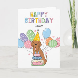 Mahogany Neapolitan Mastiff Birthday Card