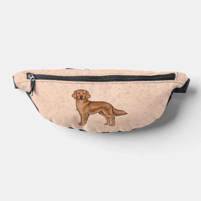 Mahogany Red Golden Retriever Cute Cartoon Dog Bum Bags (Lay Down)