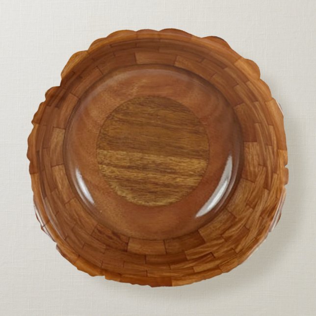 MAHOGANY SEGMENTED BOWL ROUND CUSHION (Front)