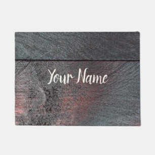 Mahogany wood background used look doormat