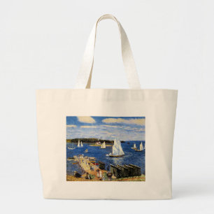 Mahone Bay by William Glackens Large Tote Bag