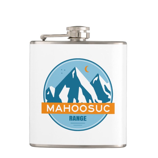 Mahoosuc Range New Hampshire Maine Hip Flask (Front)