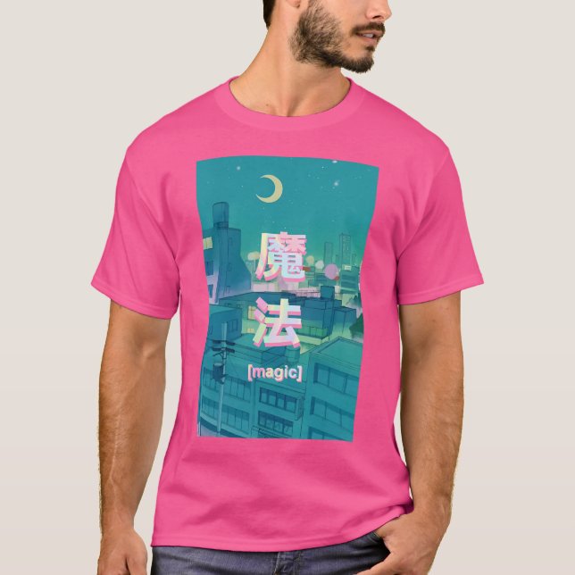Mahou  Night Anime Sky T-Shirt (Front)