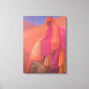 Mahout and Elephant Canvas Print
