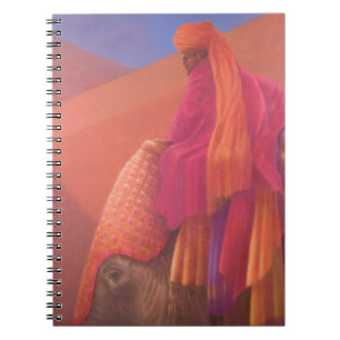 Mahout and Elephant Spiral Notebook