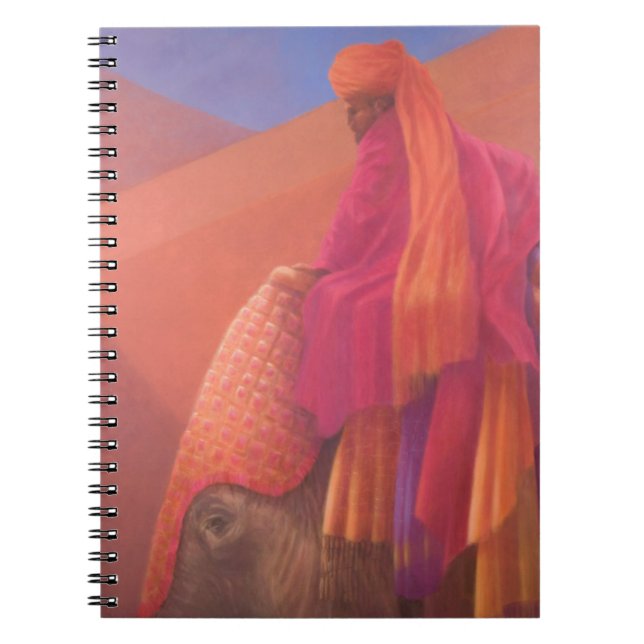 Mahout and Elephant Spiral Notebook (Front)