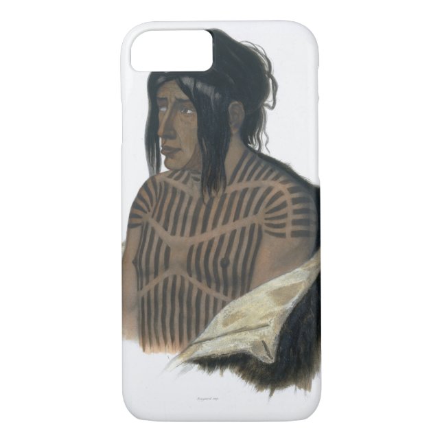 Mahsette-Kuiuab, Chief of the Cree Indians, plate Case-Mate iPhone Case (Back)