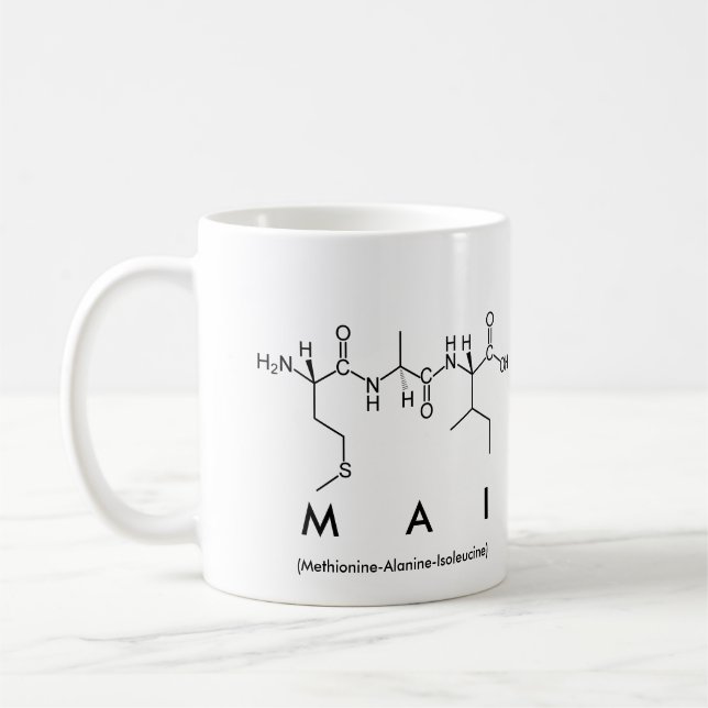Mai peptide name mug (Left)