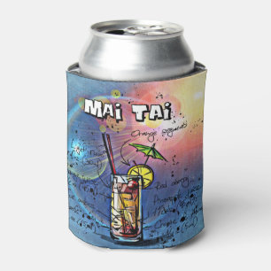 Mai Tai Cocktail (#4 of 12 Drink Recipe Sets) Can Cooler
