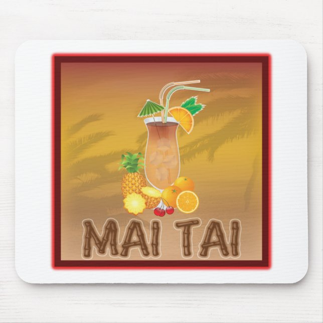 Mai Tai Cocktail Mouse Pad (Front)