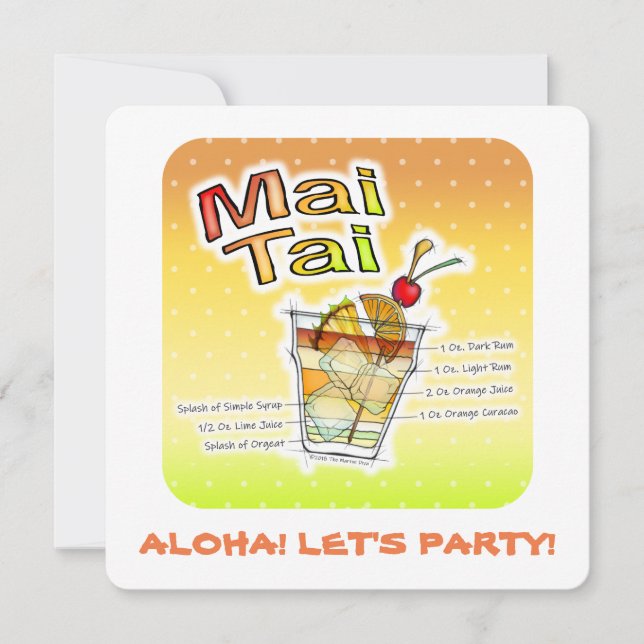 MAI TAI COCKTAIL RECIPE ART (Front)