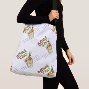 MAI TAI COCKTAIL RECIPE ART CROSSBODY BAG