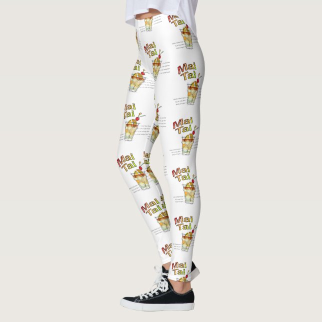 MAI TAI COCKTAIL RECIPE ART LEGGINGS (Left)