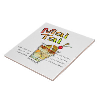 MAI TAI COCKTAIL RECIPE ART TILE