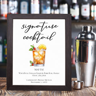 Mai Tai Her Signature Cocktail Wedding Poster