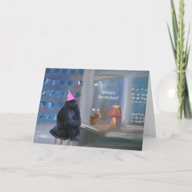 "Mai Tai Monkey" Card (Front)