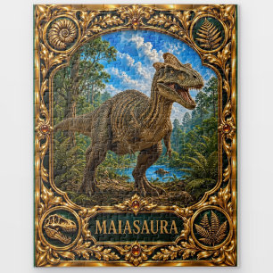 Maiasaura Dinosaur, Jewelled Heirloom Art Jigsaw Puzzle