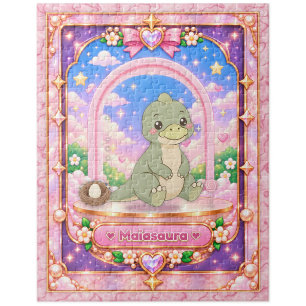 Maiasaura Dinosaur, Kawaii Art Jigsaw Puzzle