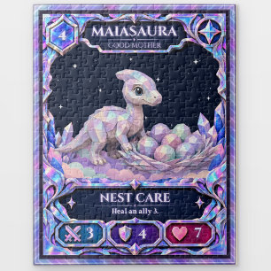 Maiasaura Dinosaur, Rainbow Foil Art Jigsaw Puzzle