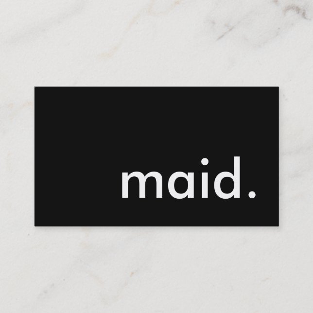 maid. business card (Front)