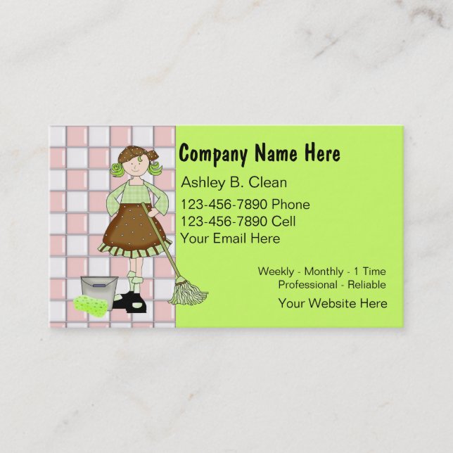 Maid Business Cards (Front)