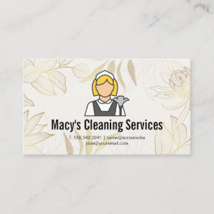 Maid Cleaner   House Keeping Business Card