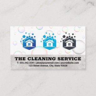 Maid Cleaners   Soap Bubbles Business Card