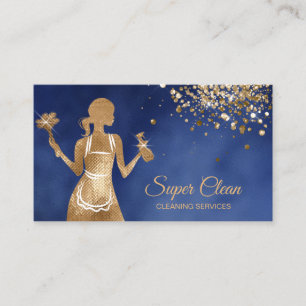 Maid Cleaning House professional Cleaning Services Business Card