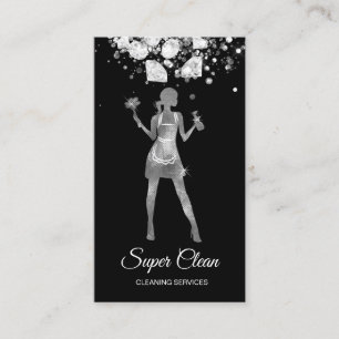 Maid Cleaning House Professional Cleaning Services Business Card