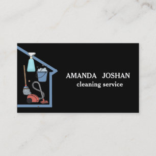 Maid Cleaning House professional Cleaning Services Business Card