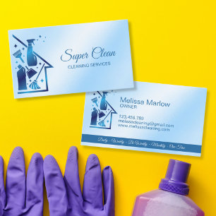 Maid Cleaning House professional Cleaning Services Business Card