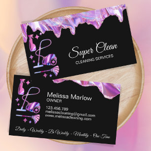 Maid Cleaning House professional Cleaning Services Business Card