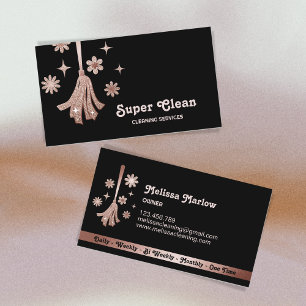 Maid Cleaning House Professional Cleaning Services Business Card
