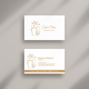 Maid Cleaning House professional Cleaning Services Business Card